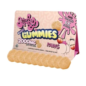 Sticky Nano Gummies - White Strawberry - 2000mg THC (Hybrid)